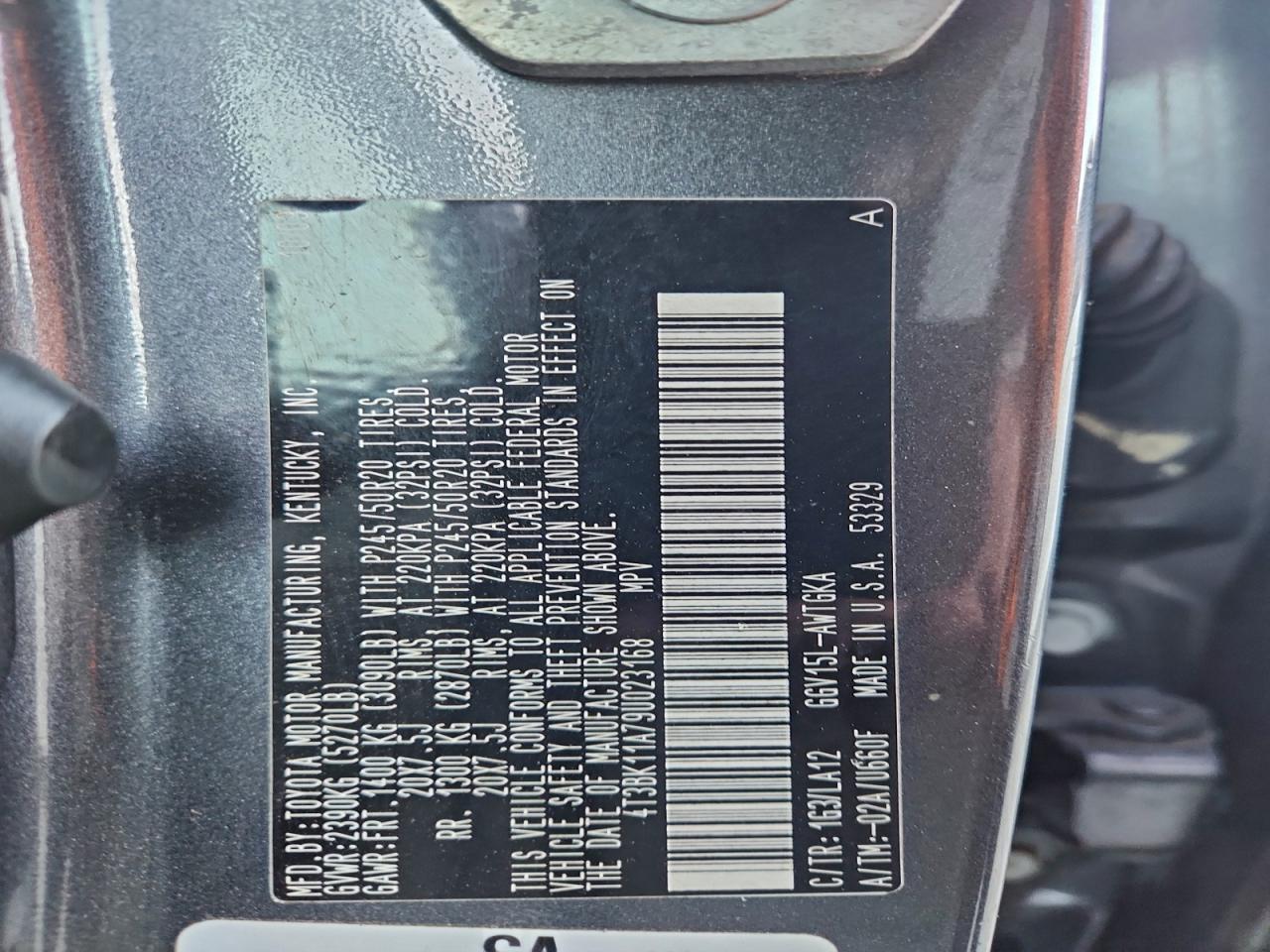 2009 Toyota Venza VIN: 4T3BK11A79U023168 Lot: 94696855