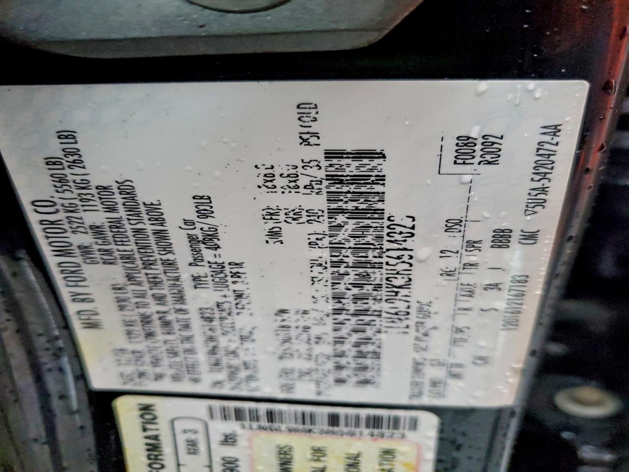 2017 Lincoln Continental VIN: 1LN6L9HK3H5614823 Lot: 94144315