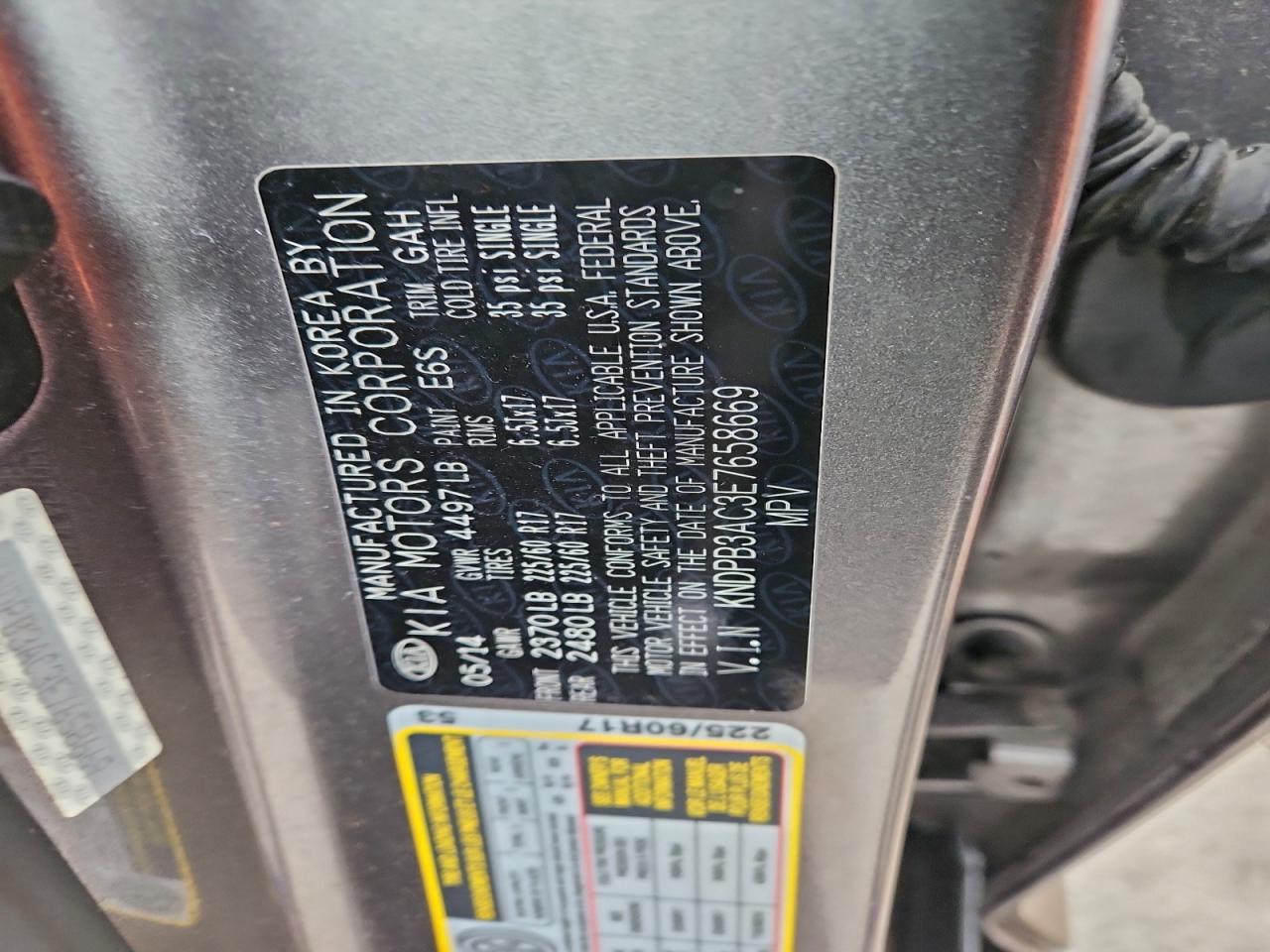 2014 Kia Sportage Base VIN: KNDPB3AC3E7658669 Lot: 93277315