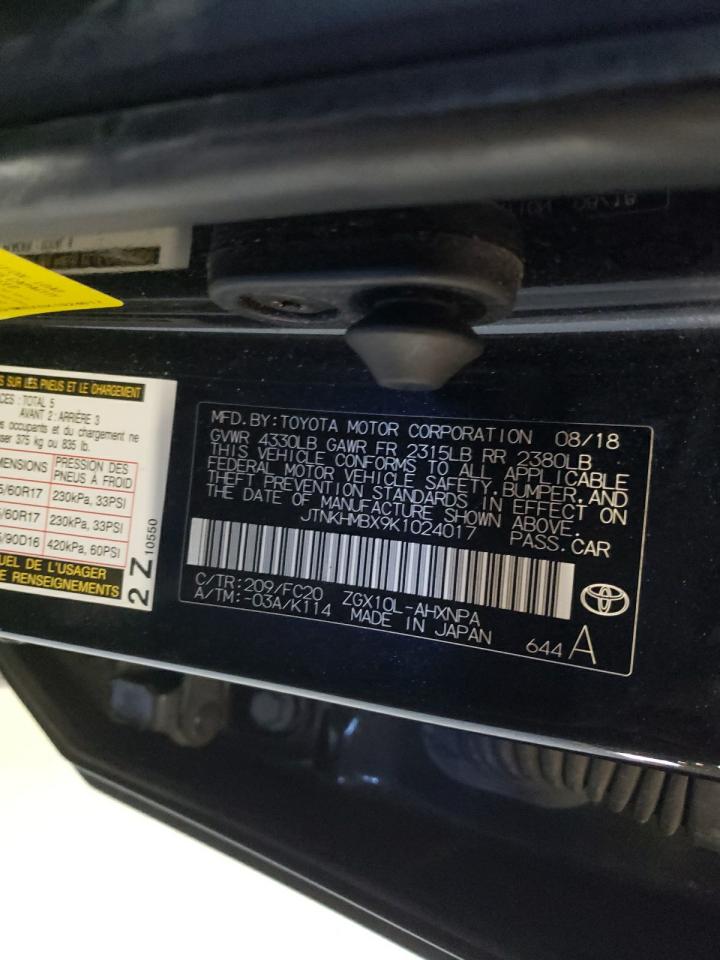 2019 Toyota C-Hr Xle VIN: JTNKHMBX9K1024017 Lot: 91905995