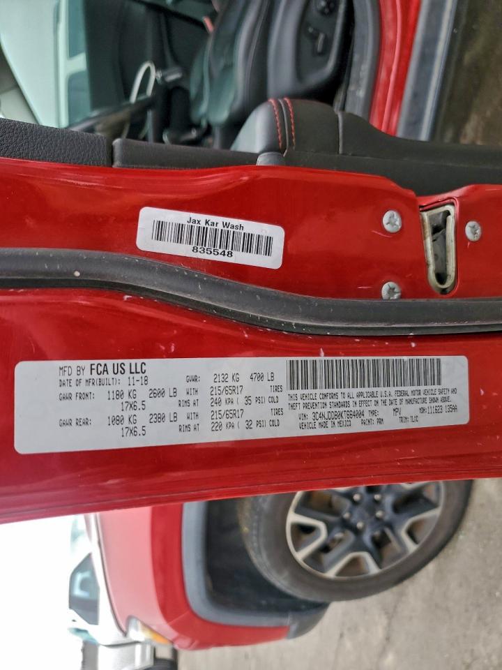 2019 Jeep Compass Trailhawk VIN: 3C4NJDDB0KT664004 Lot: 93642695