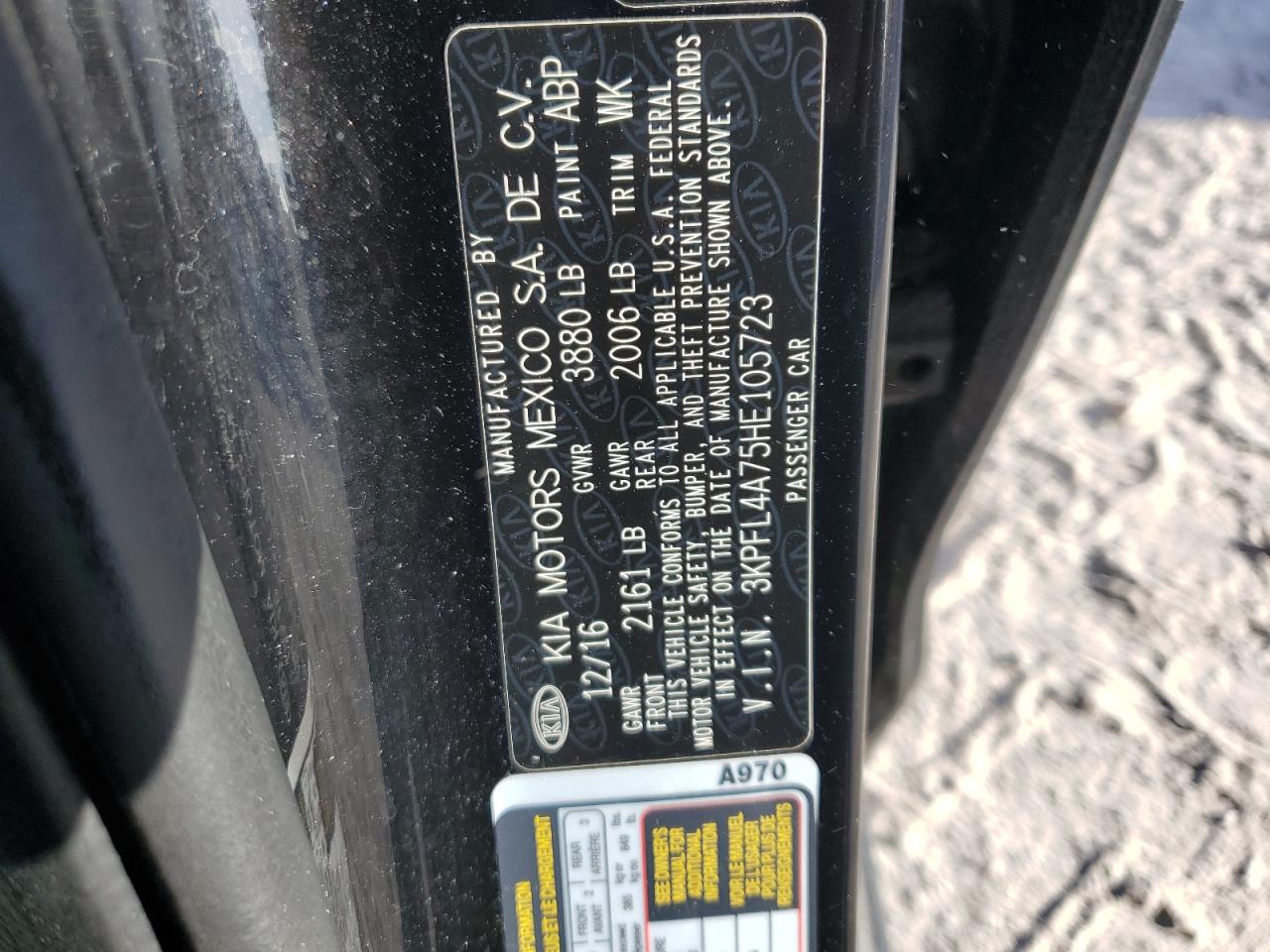 2017 Kia Forte Lx VIN: 3KPFL4A75HE105723 Lot: 93030645