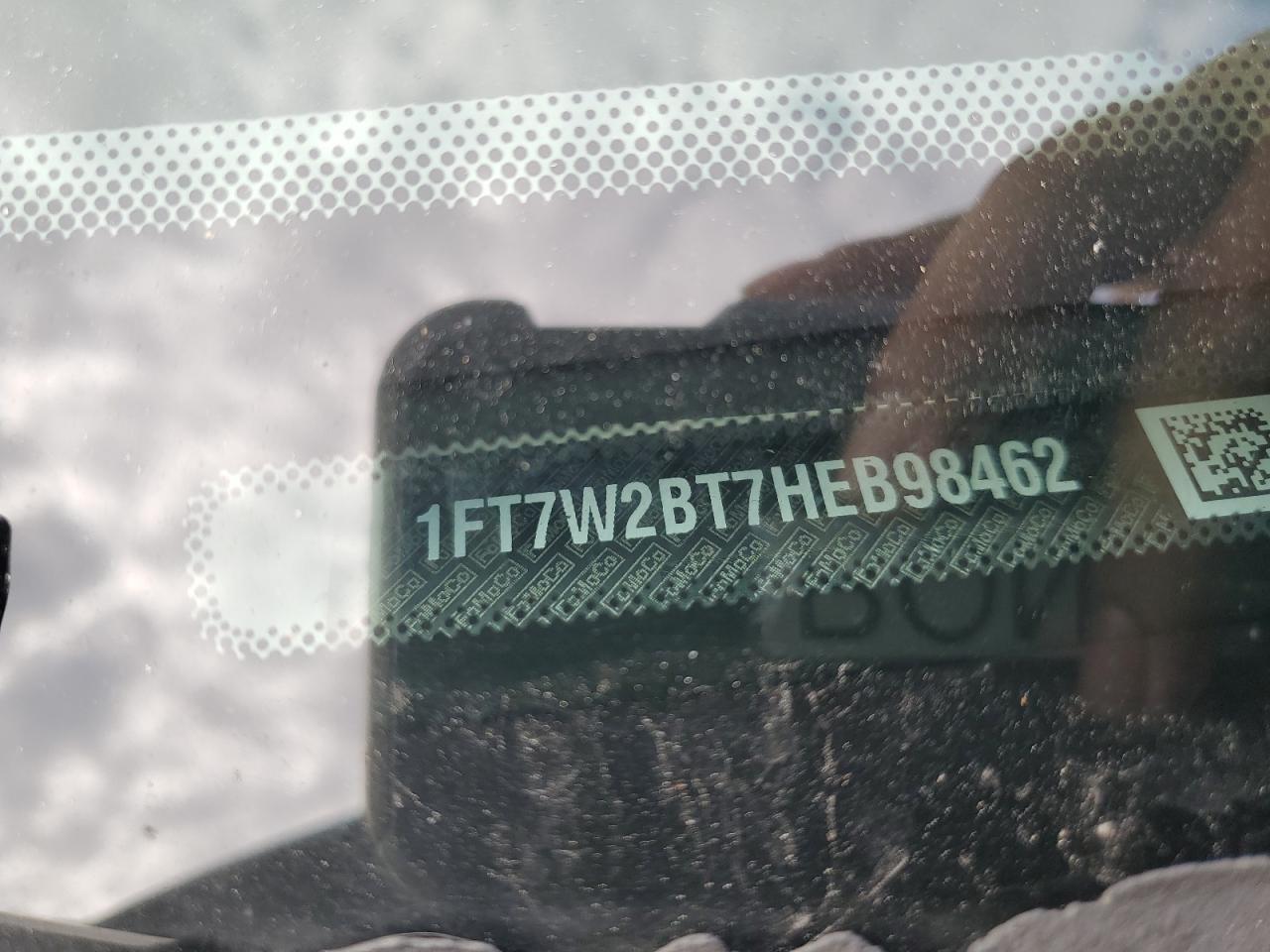 2017 Ford F250 Super Duty VIN: 1FT7W2BT7HEB98462 Lot: 91373655