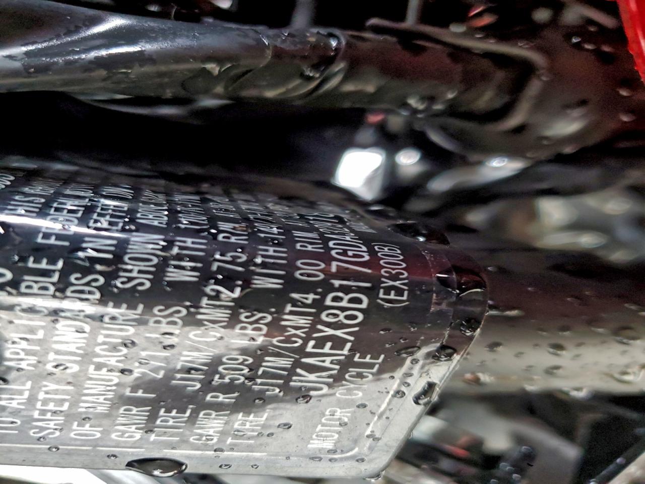 2016 Kawasaki Ex300 B VIN: JKAEX8B17GDA32918 Lot: 94739005