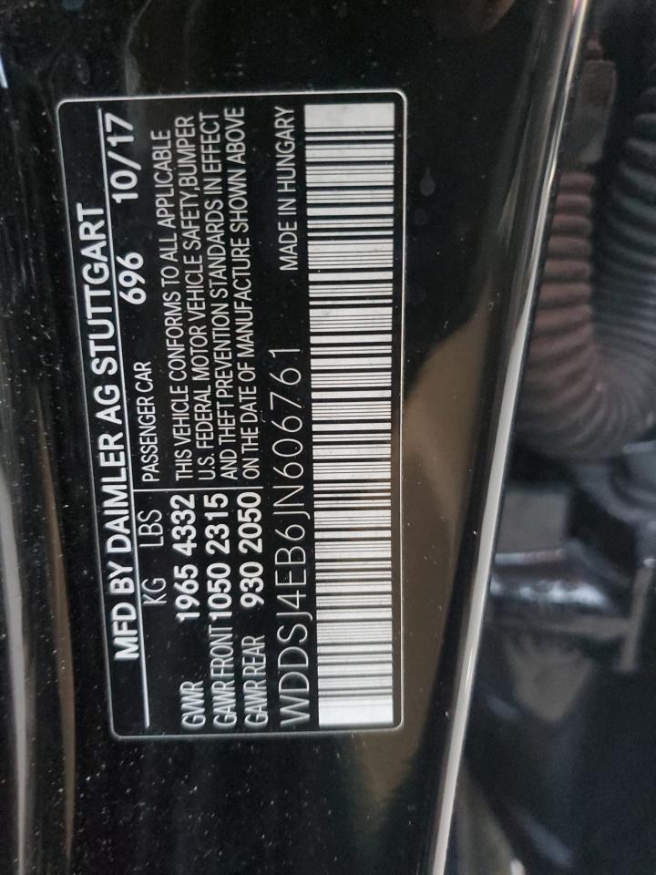 2018 Mercedes-Benz Cla 250 VIN: WDDSJ4EB6JN606761 Lot: 92733465