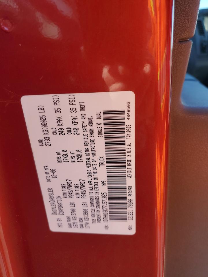 2007 Dodge Ram 1500 St VIN: 1D7HA16K77J571025 Lot: 92810835