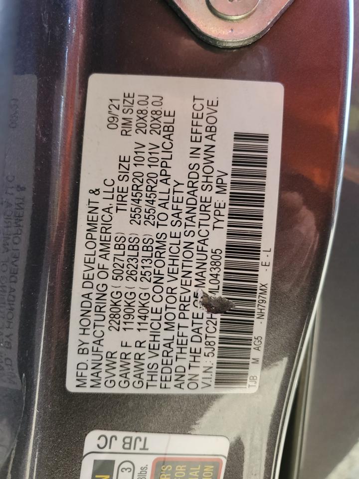 2021 Acura Rdx A-Spec VIN: 5J8TC2H64ML043805 Lot: 91275215