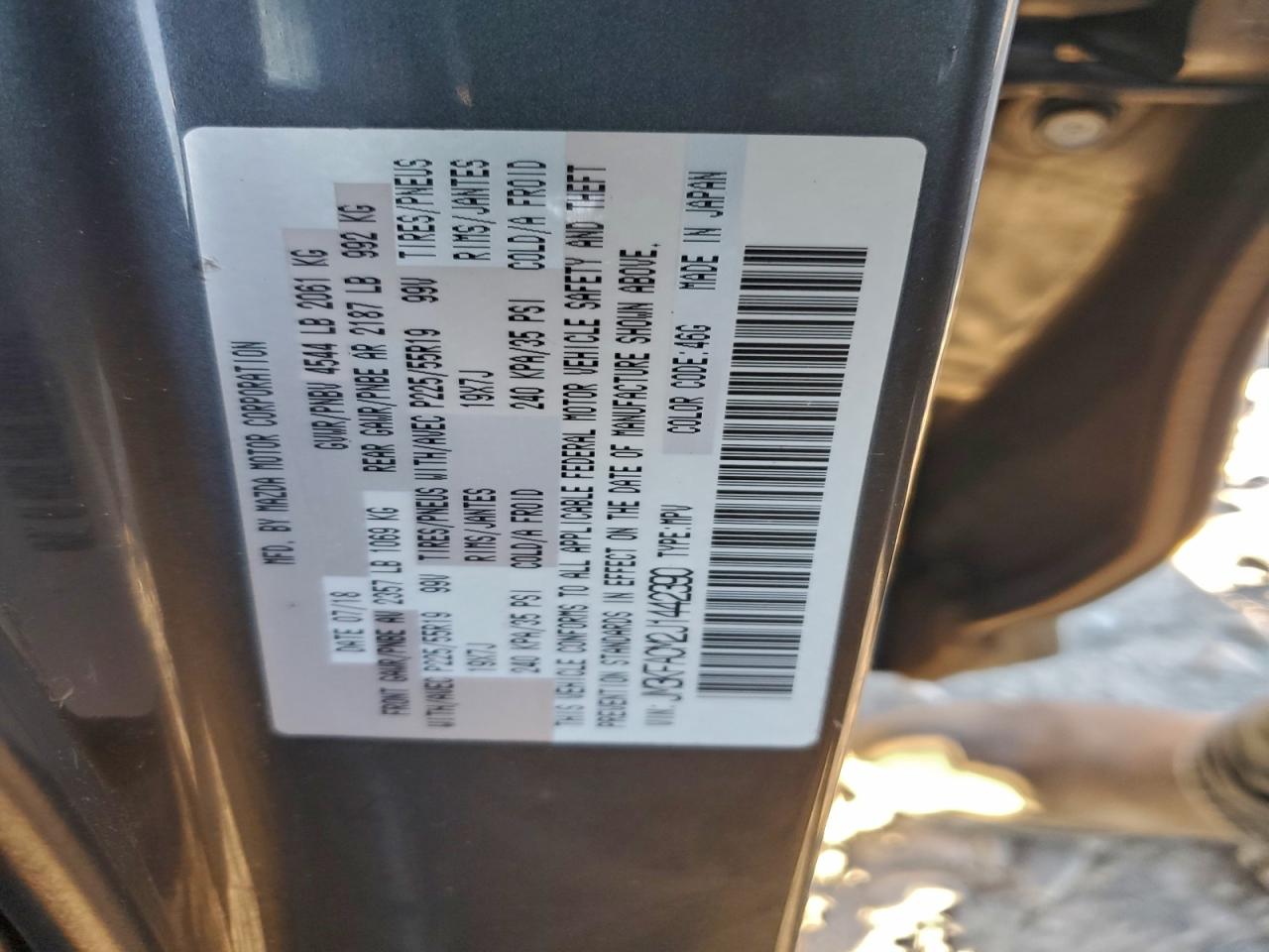 2018 Mazda Cx-5 Touring VIN: JM3KFACM2J1442390 Lot: 94124905