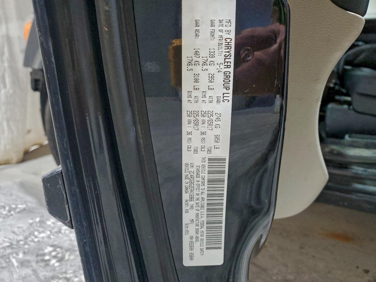 2014 Dodge Grand Caravan Se VIN: 2C4RDGBG2ER416966 Lot: 93453875