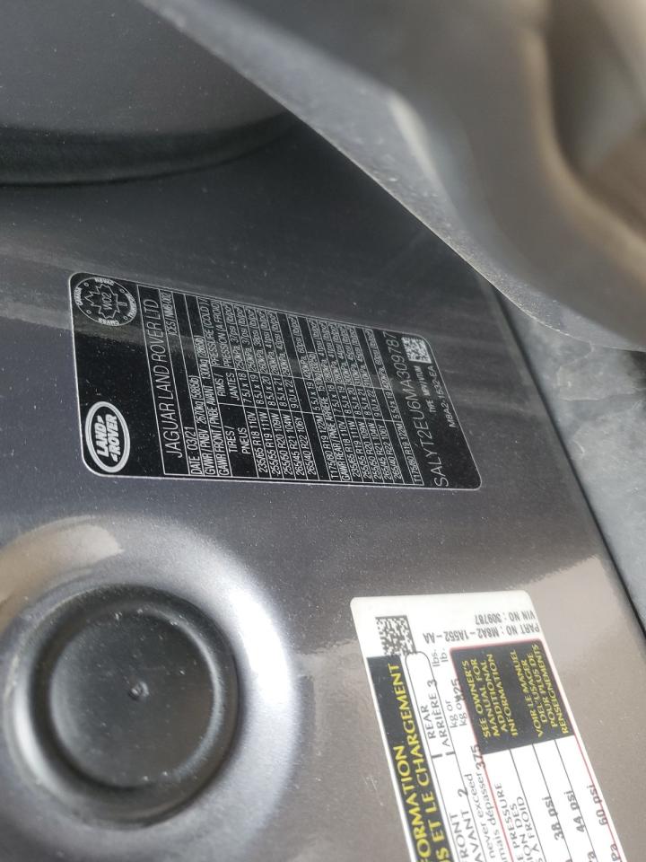 2021 Land Rover Range Rover Velar R-Dynamic S VIN: SALYT2EU6MA309787 Lot: 90653565