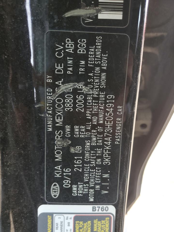 2017 Kia Forte Lx VIN: 3KPFK4A73HE054919 Lot: 90040665