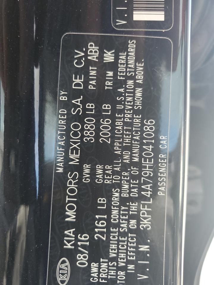2017 Kia Forte Lx VIN: 3KPFL4A79HE041086 Lot: 92721235