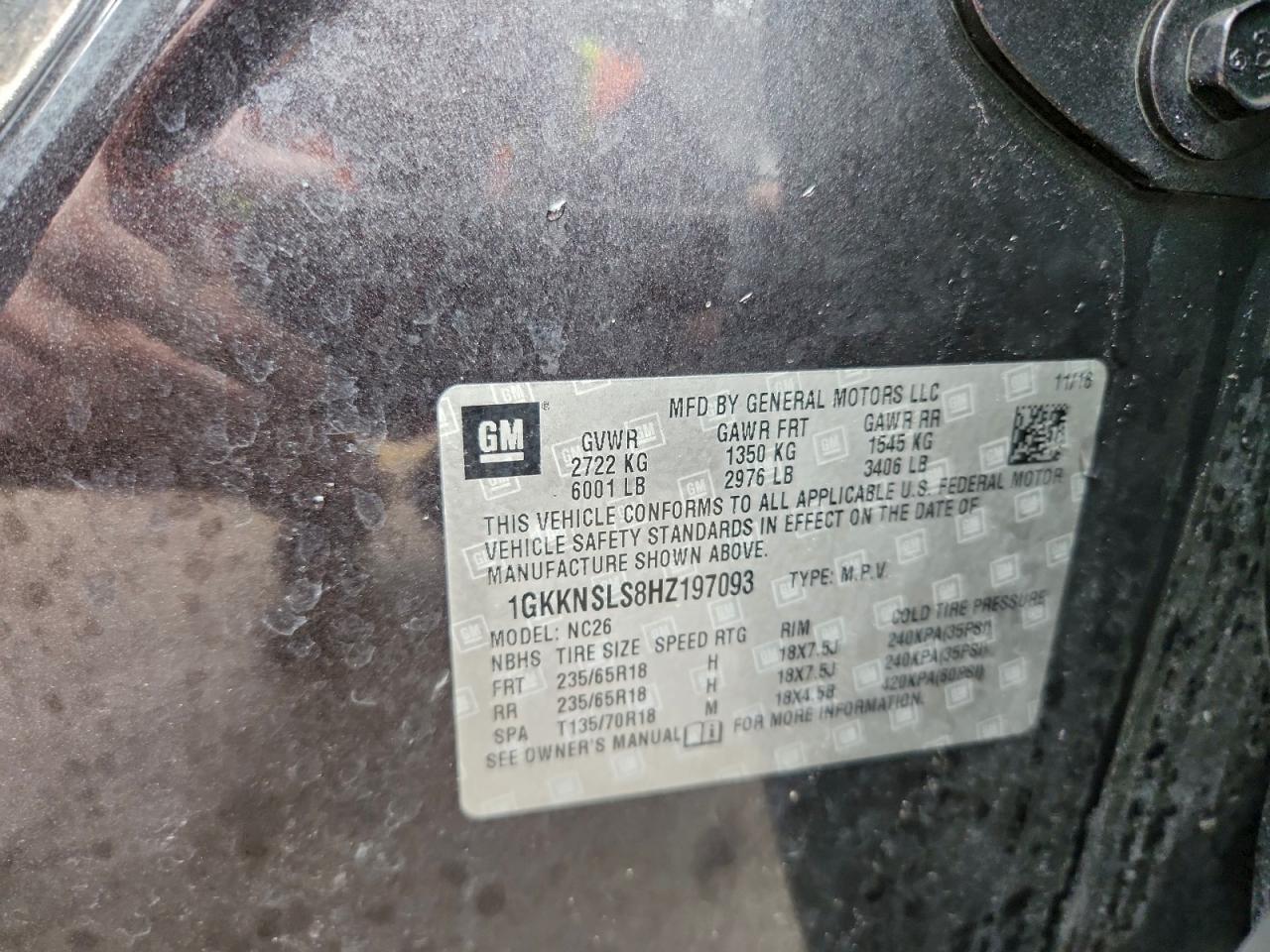 2017 GMC Acadia Sle VIN: 1GKKNSLS8HZ197093 Lot: 93683735