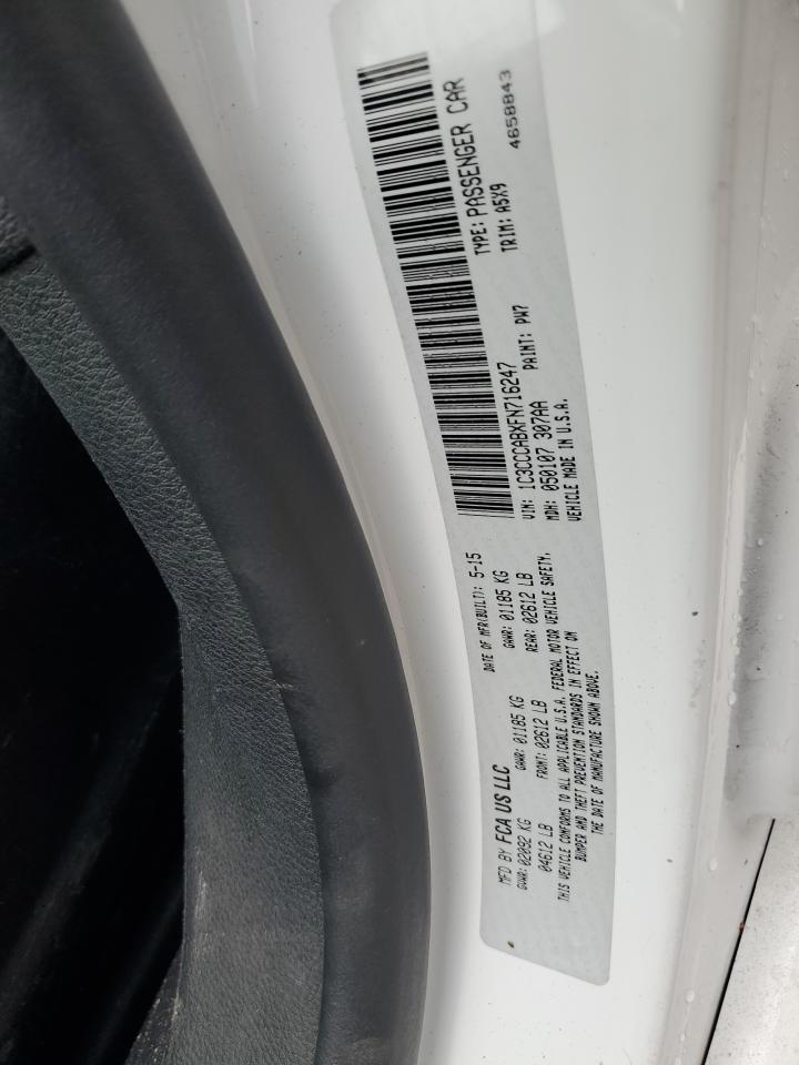 2015 Chrysler 200 Limited VIN: 1C3CCCABXFN716247 Lot: 93537105