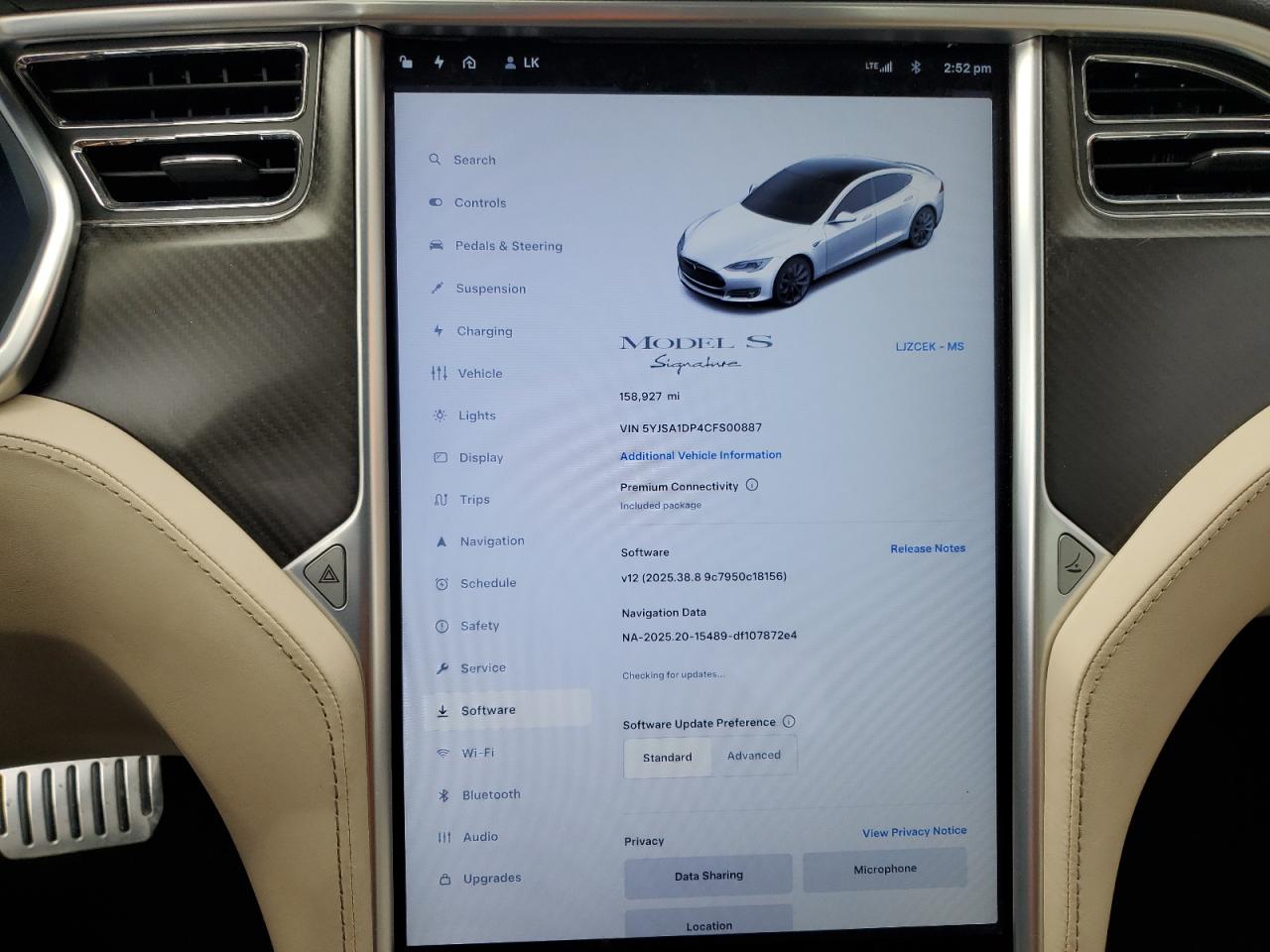 2012 Tesla Model S VIN: 5YJSA1DP4CFS00887 Lot: 92720455