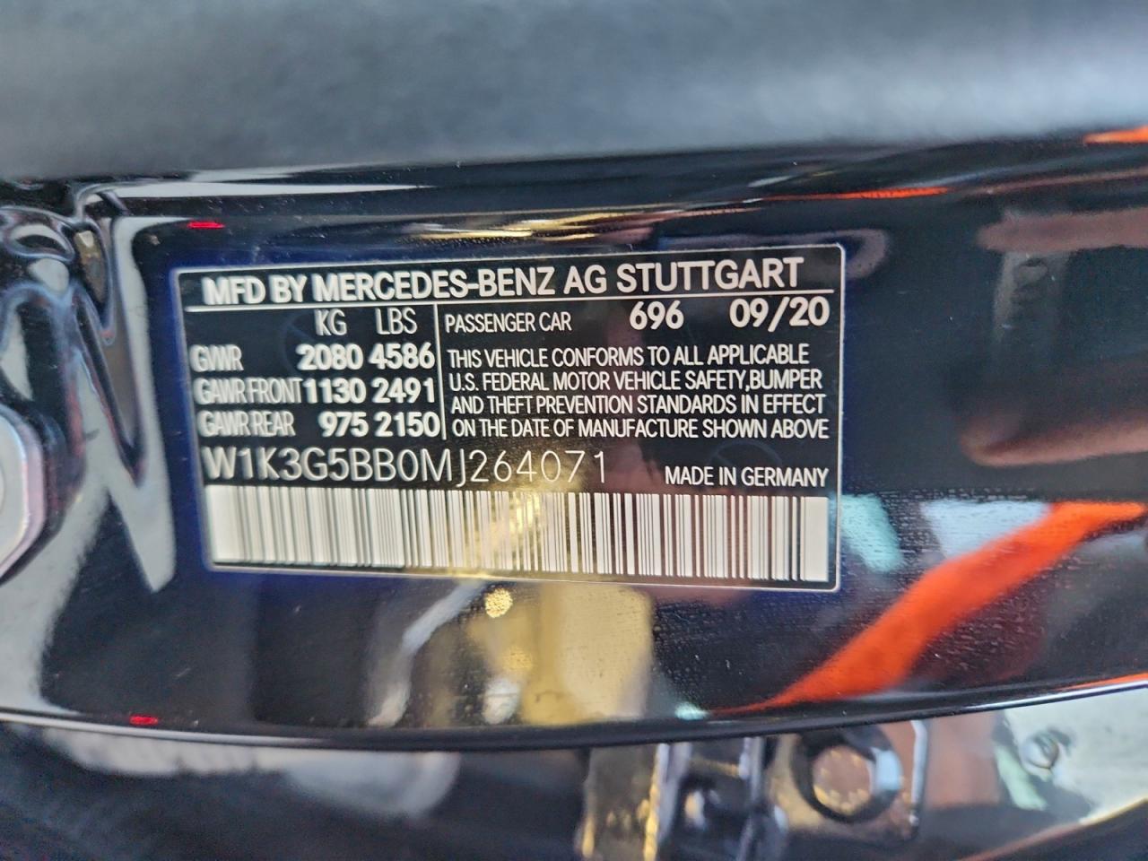 2021 Mercedes-Benz A 35 Amg VIN: W1K3G5BB0MJ264071 Lot: 91469445