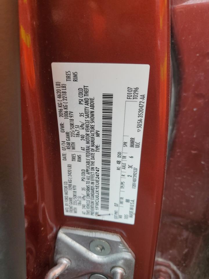 2014 Ford Escape Titanium VIN: 1FMCU0JX1EUE24747 Lot: 93073075