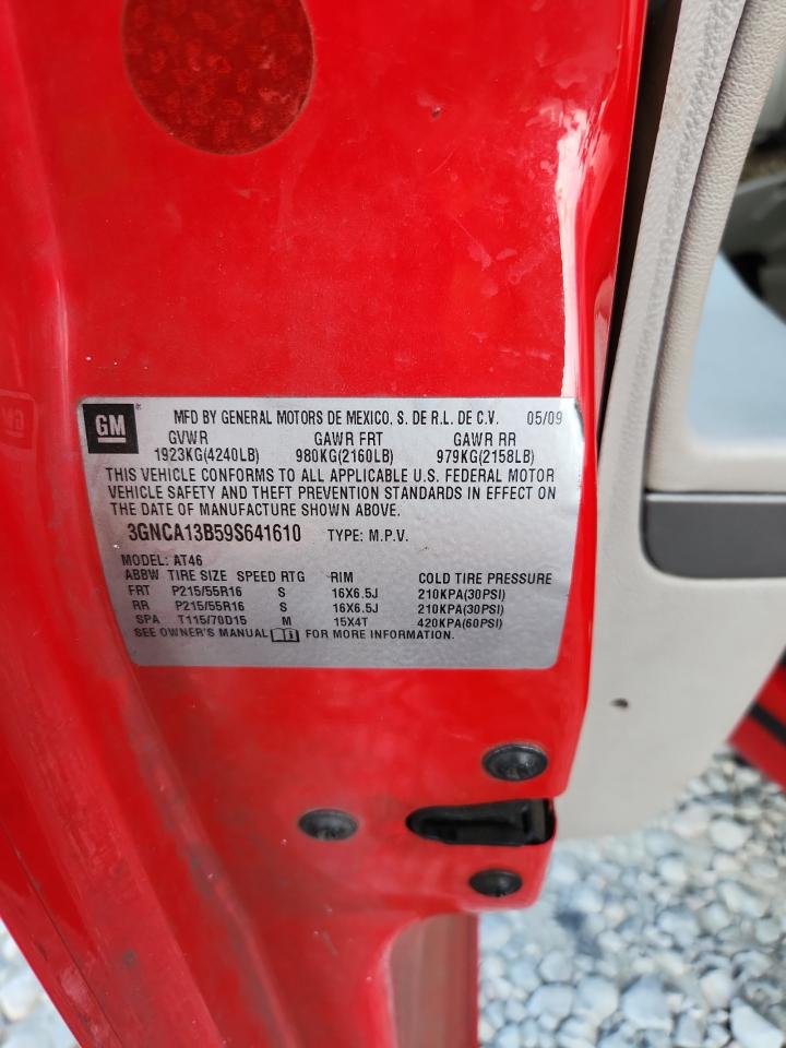 2009 Chevrolet Hhr Ls VIN: 3GNCA13B59S641610 Lot: 92112985