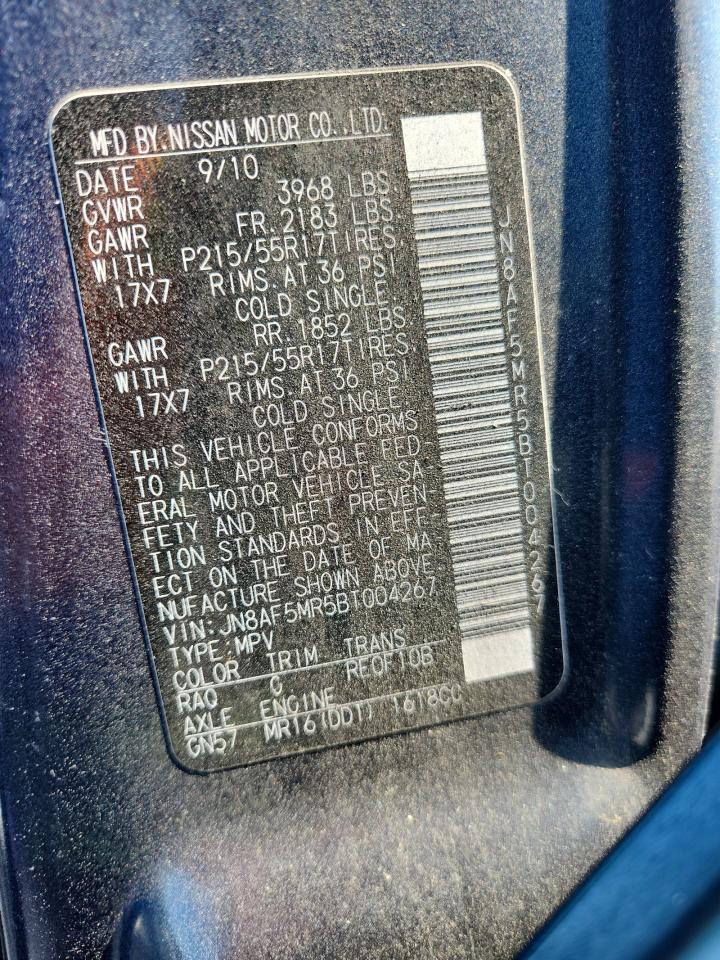 2011 Nissan Juke S VIN: JN8AF5MR5BT004267 Lot: 93635265