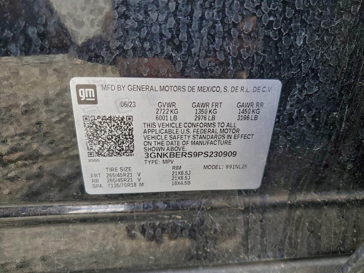 2023 Chevrolet Blazer Rs VIN: 3GNKBERS9PS230909 Lot: 94238035