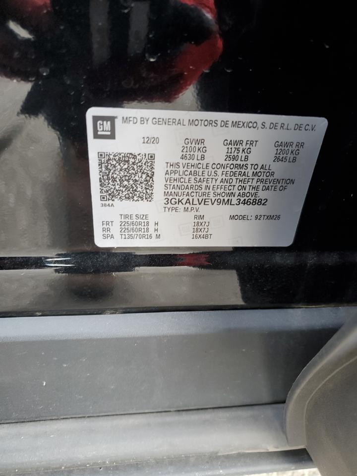 2021 GMC Terrain Slt VIN: 3GKALVEV9ML346882 Lot: 92492025