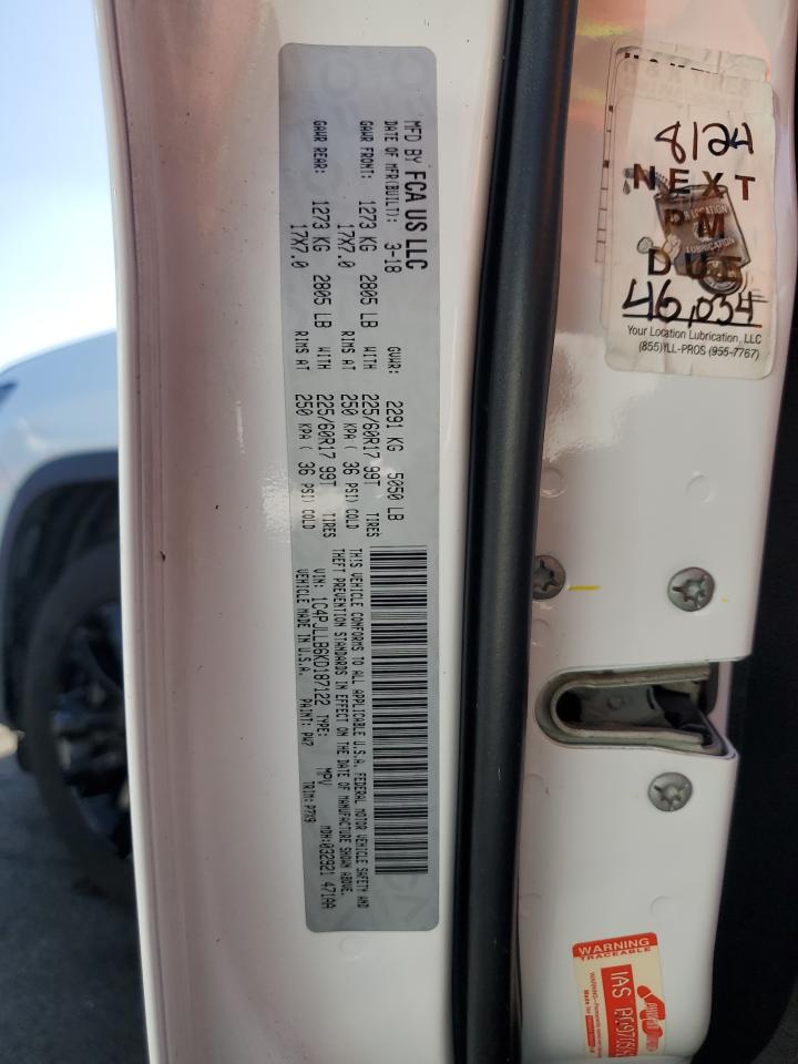 2019 Jeep Cherokee Latitude Plus VIN: 1C4PJLLB6KD187122 Lot: 91169735