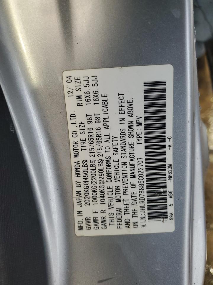 2005 Honda Cr-V Ex VIN: JHLRD78885C022707 Lot: 91841185