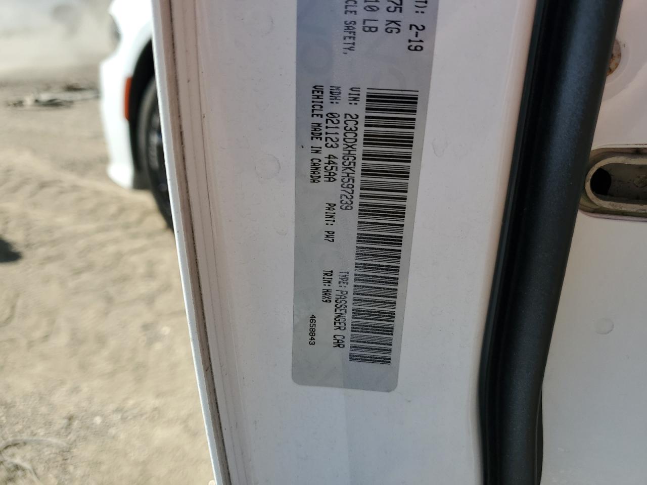 2019 Dodge Charger Gt VIN: 2C3CDXHG5KH597239 Lot: 91943795