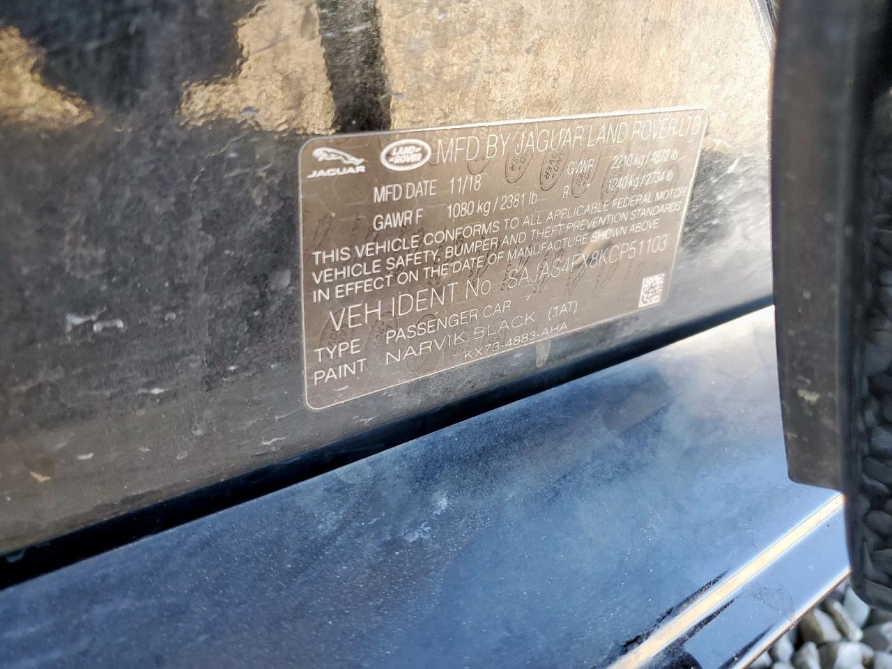 2019 Jaguar Xe VIN: SAJAS4FX8KCP51103 Lot: 93107735