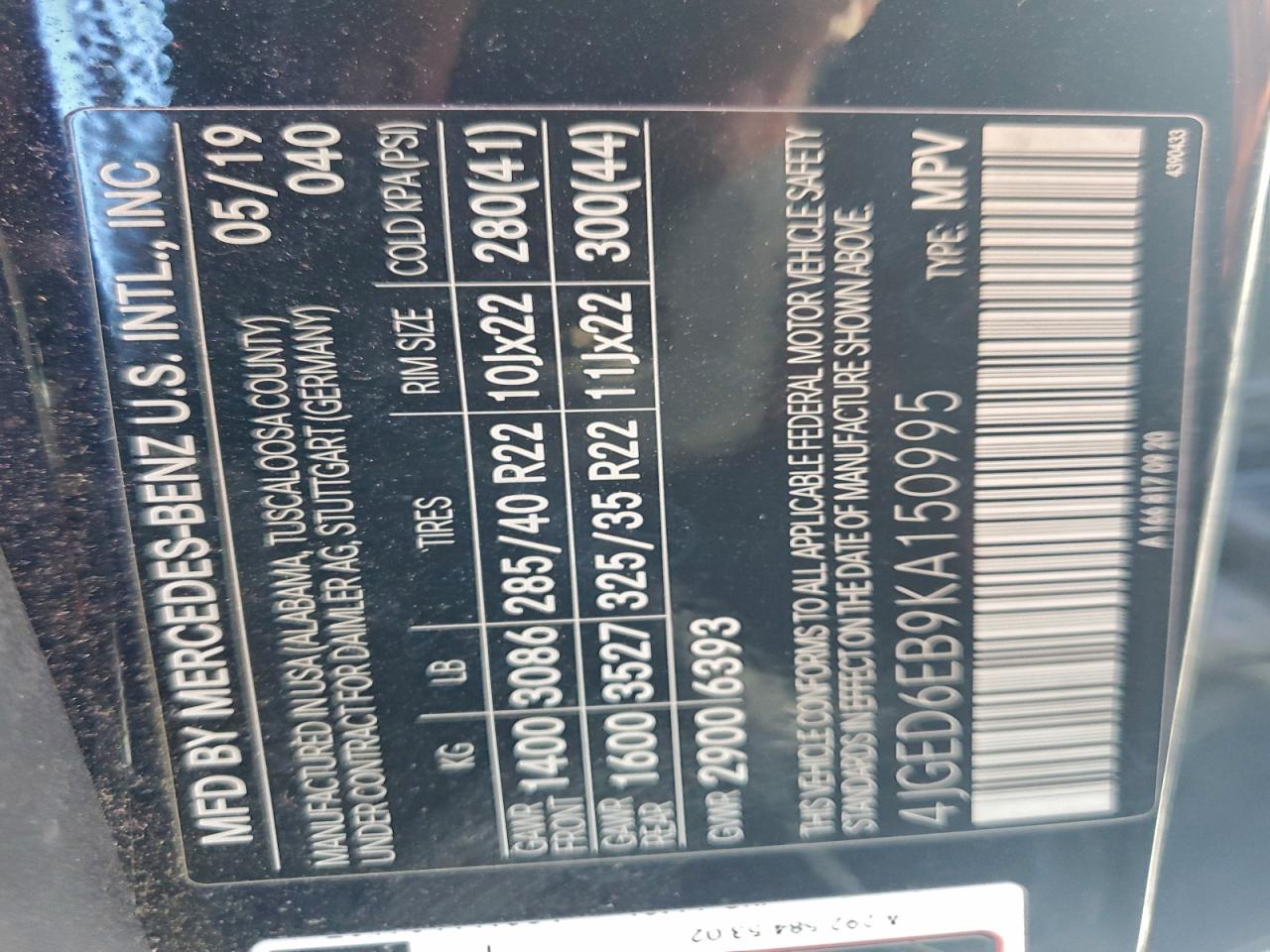 4JGED6EB9KA150995 2019 Mercedes-Benz Gle Coupe 43 Amg