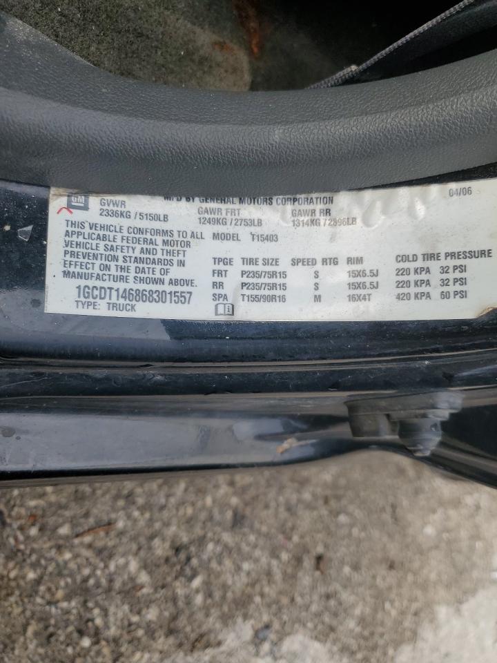 2006 Chevrolet Colorado VIN: 1GCDT146868301557 Lot: 92936995