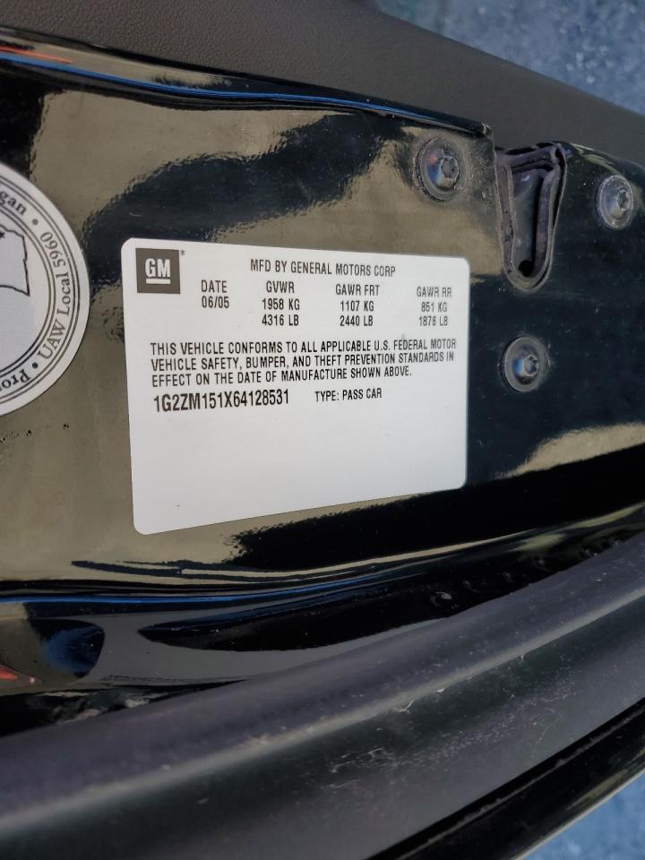 2006 Pontiac G6 Gtp VIN: 1G2ZM151X64128531 Lot: 89647745