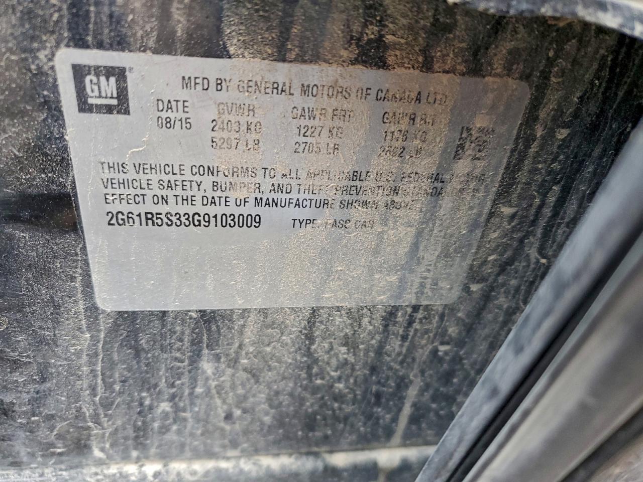 2016 Cadillac Xts Premium Collection VIN: 2G61R5S33G9103009 Lot: 93535285