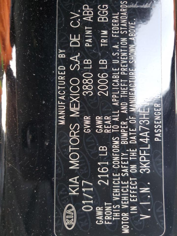 2017 Kia Forte Lx VIN: 3KPFL4A73HE111987 Lot: 91490075