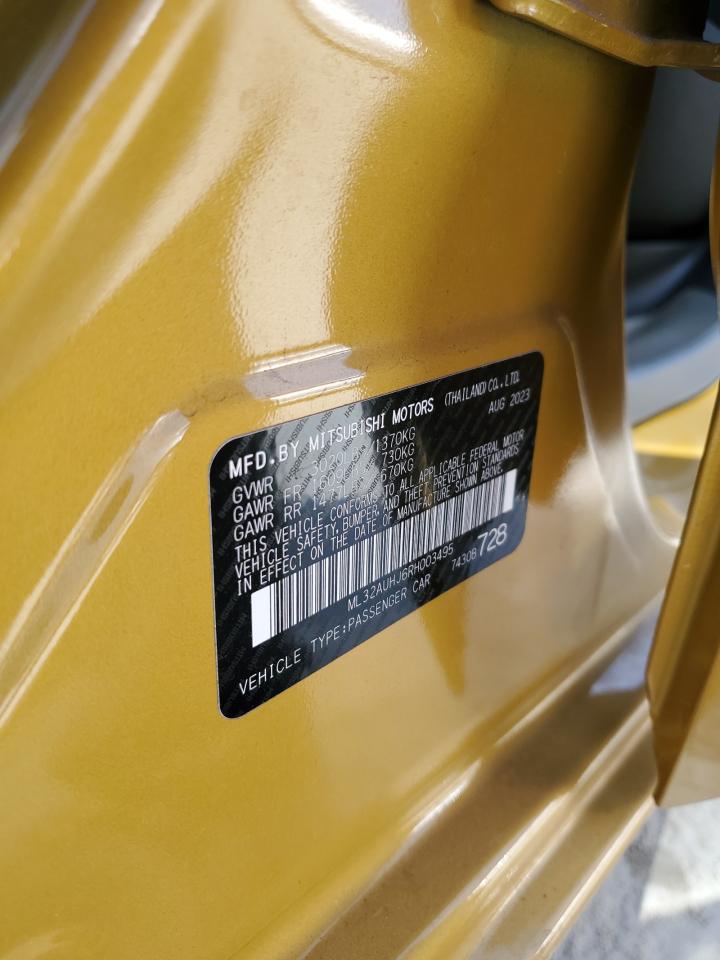 2024 Mitsubishi Mirage Es VIN: ML32AUHJ6RH003495 Lot: 92985055