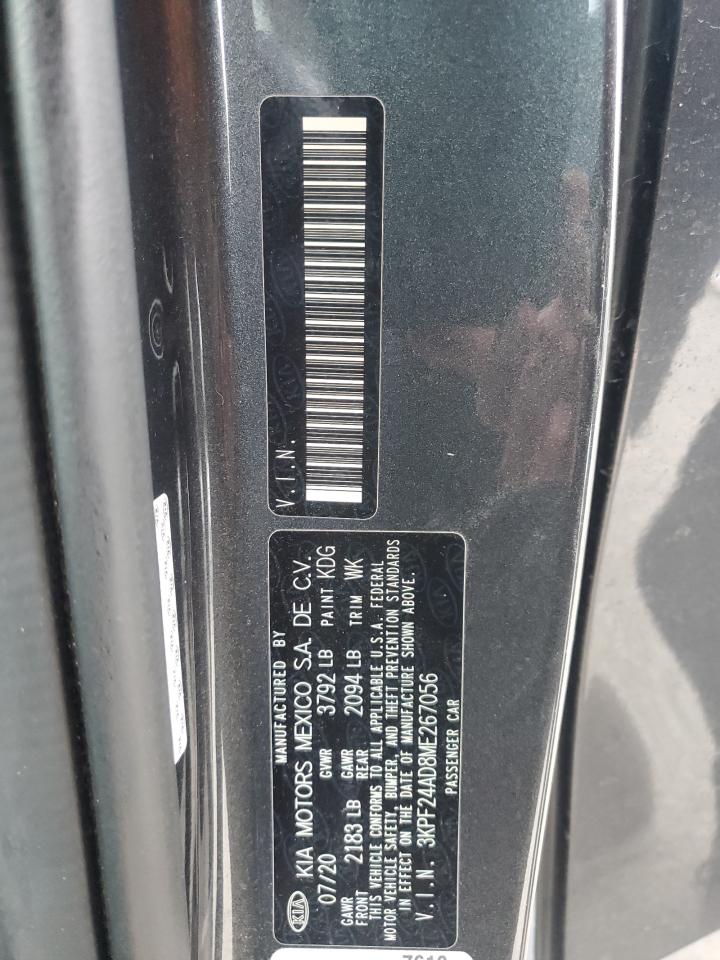 2021 Kia Forte Fe VIN: 3KPF24AD8ME267056 Lot: 90744525