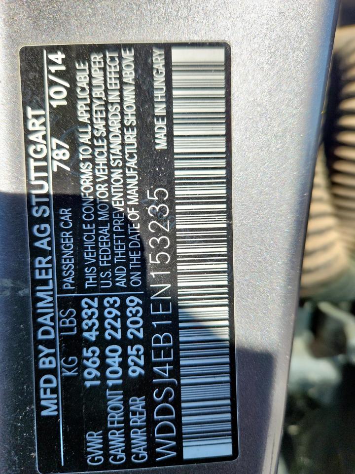 2014 Mercedes-Benz Cla 250 VIN: WDDSJ4EB1EN153235 Lot: 91647085