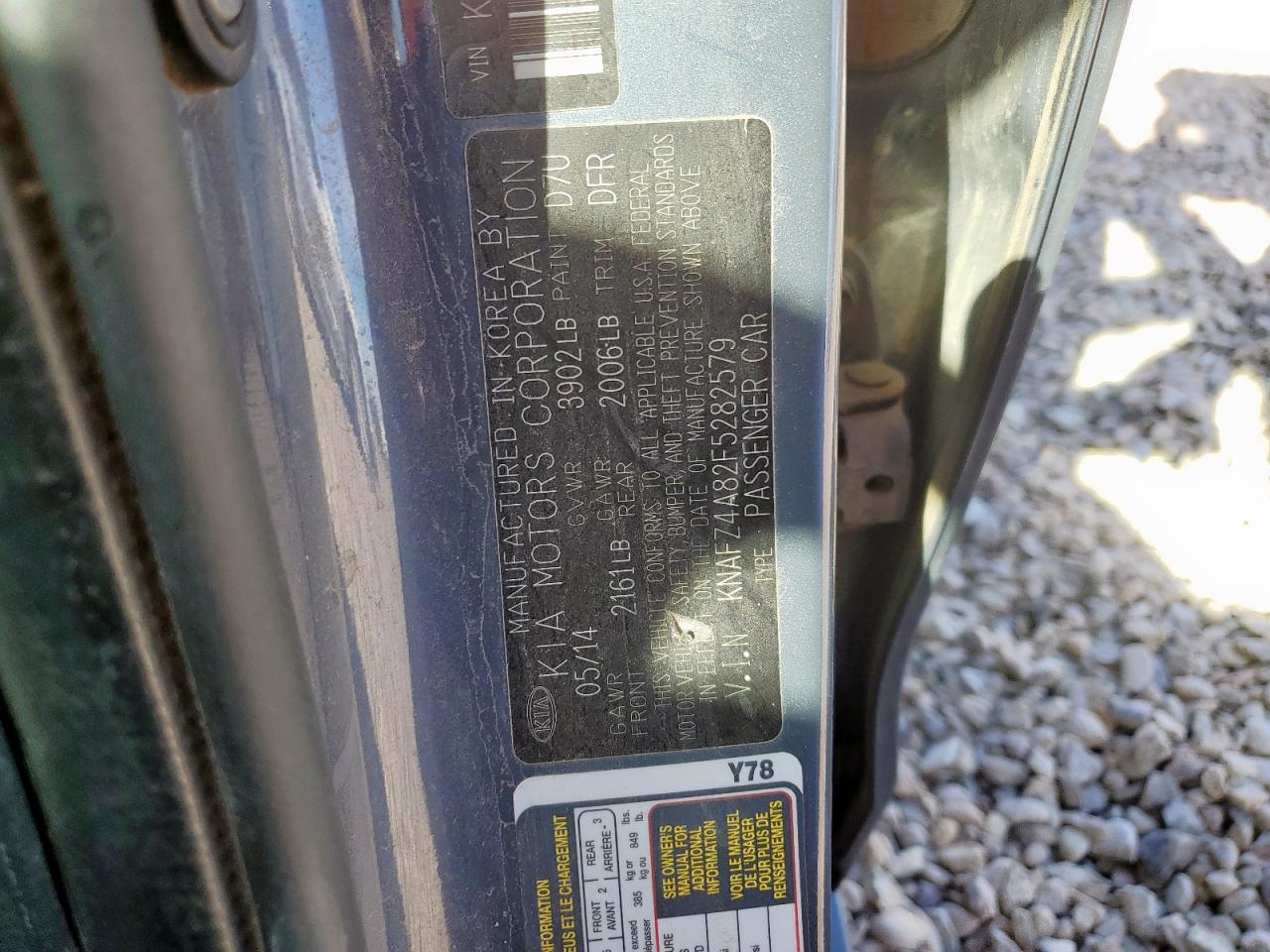 2015 Kia Forte Ex VIN: KNAFZ4A82F5282579 Lot: 92327515