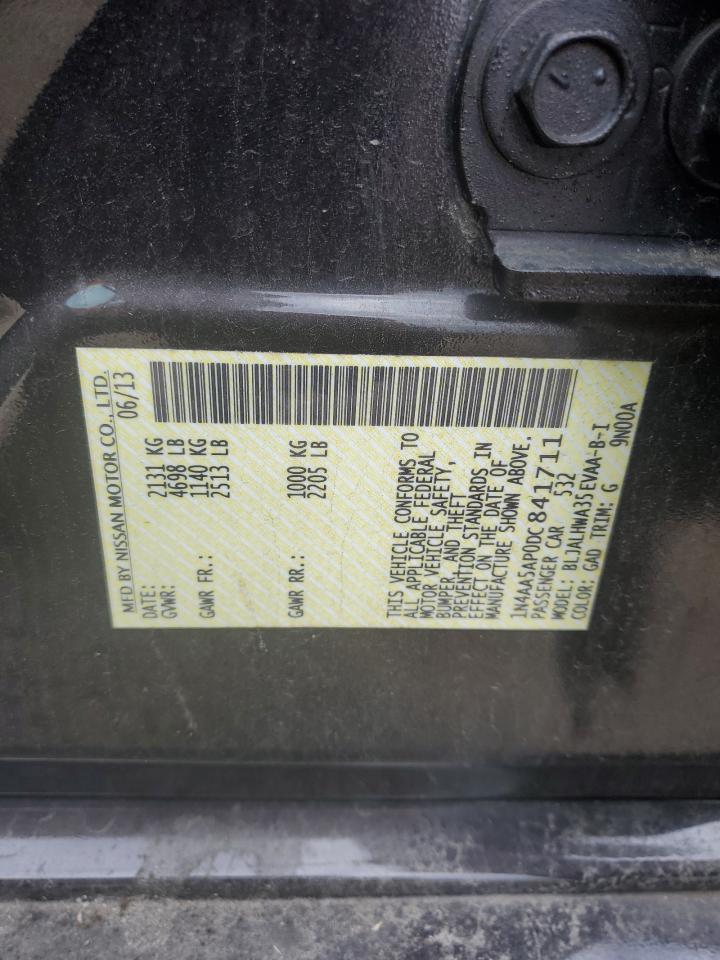 2013 Nissan Maxima S VIN: 1N4AA5AP0DC841711 Lot: 90658455