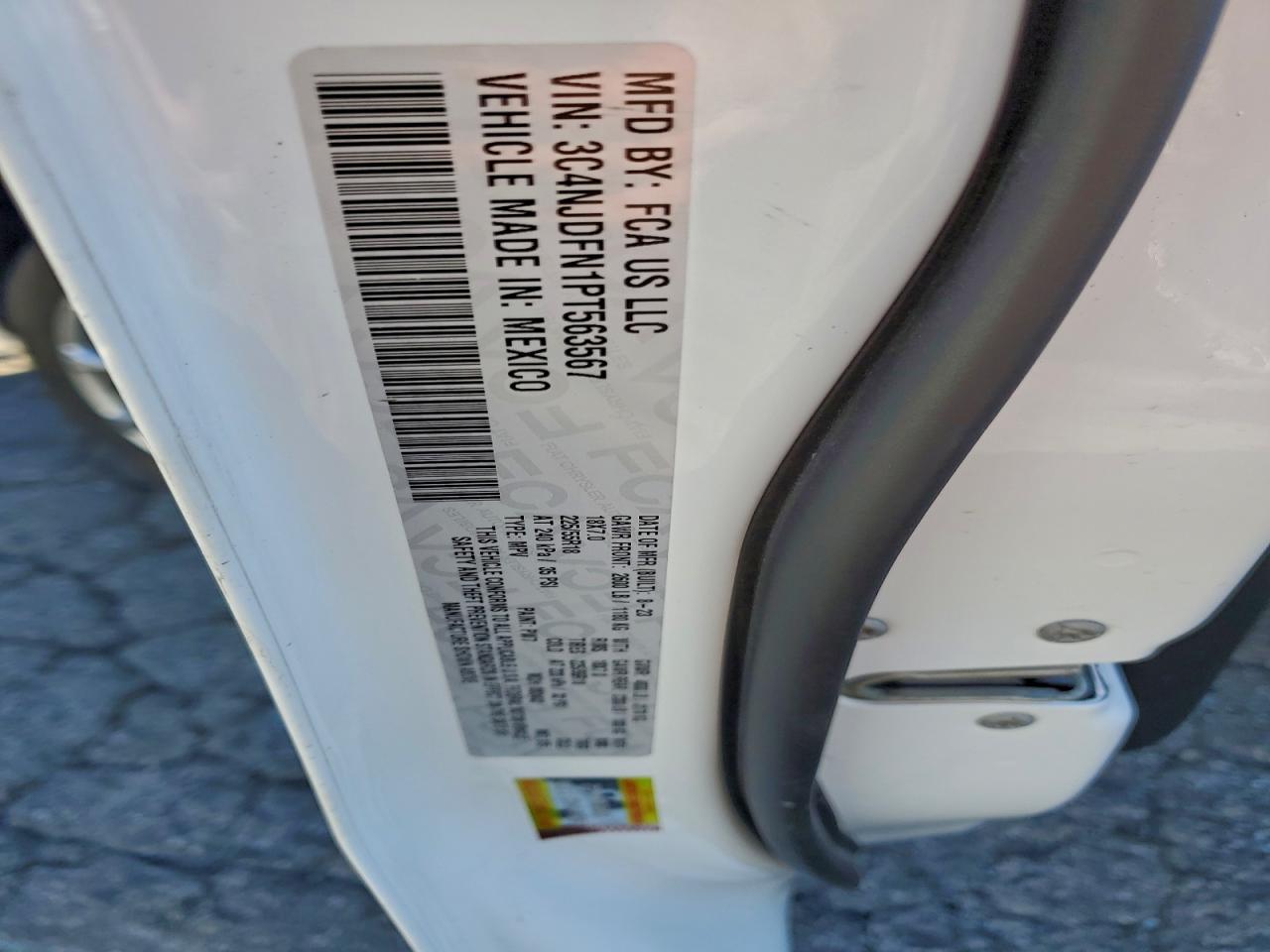 2023 Jeep Compass Latitude Lux VIN: 3C4NJDFN1PT563567 Lot: 93979155