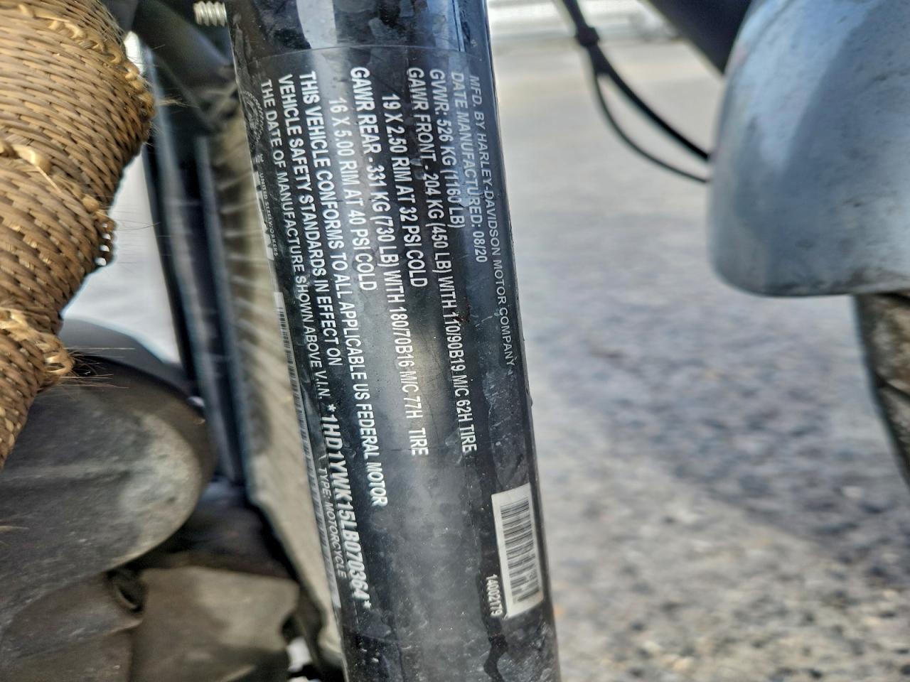 2020 Harley-Davidson Fxlrs VIN: 1HD1YWK15LB070364 Lot: 94537175