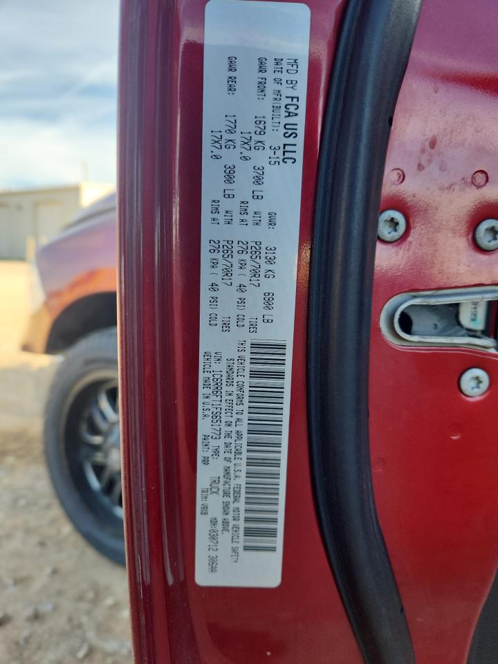 2015 Ram 1500 St VIN: 1C6RR6FT1FS651773 Lot: 92313045