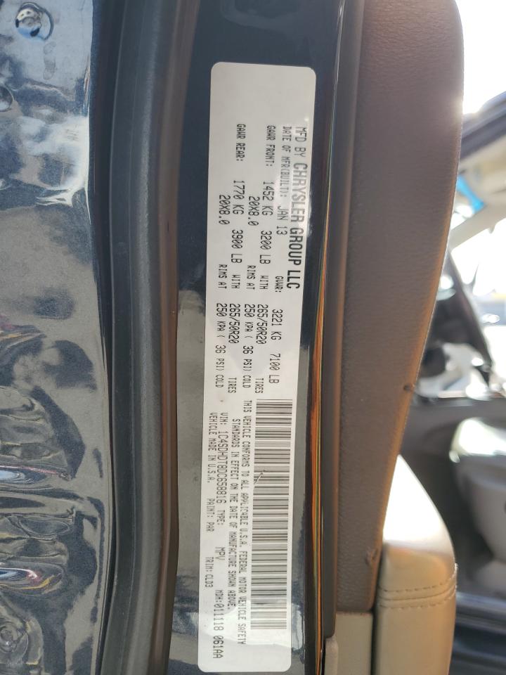 2013 Dodge Durango Crew VIN: 1C4SDHDT8DC658816 Lot: 91733605