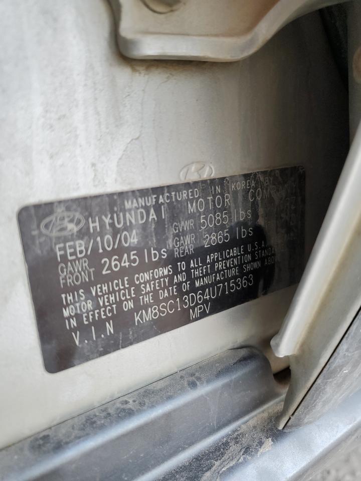 2004 Hyundai Santa Fe Gls VIN: KM8SC13D64U715363 Lot: 91530265