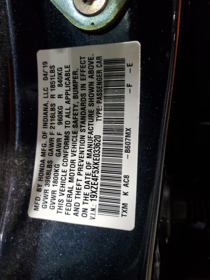 2019 Honda Insight Ex VIN: 19XZE4F5XKE033620 Lot: 91874435