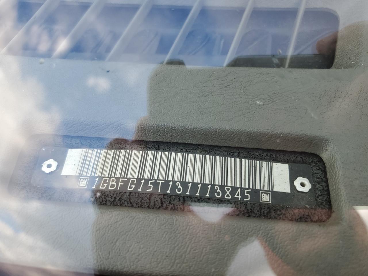 2003 Chevrolet Express G1500 VIN: 1GBFG15T131113845 Lot: 91383935