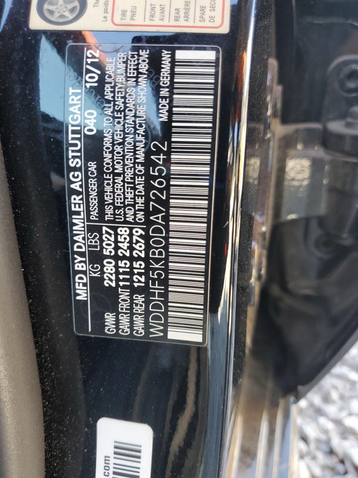 2013 Mercedes-Benz E 350 VIN: WDDHF5KB0DA726542 Lot: 93240875