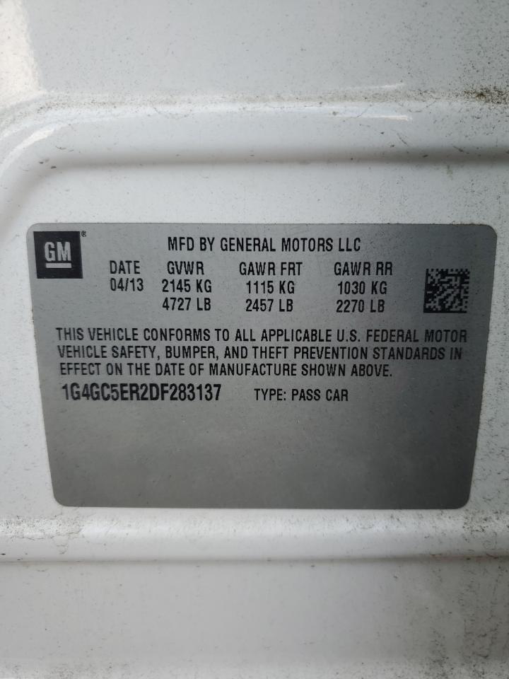 2013 Buick Lacrosse VIN: 1G4GC5ER2DF283137 Lot: 93293195