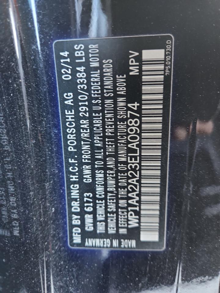 2014 Porsche Cayenne VIN: WP1AA2A23ELA09874 Lot: 91988475