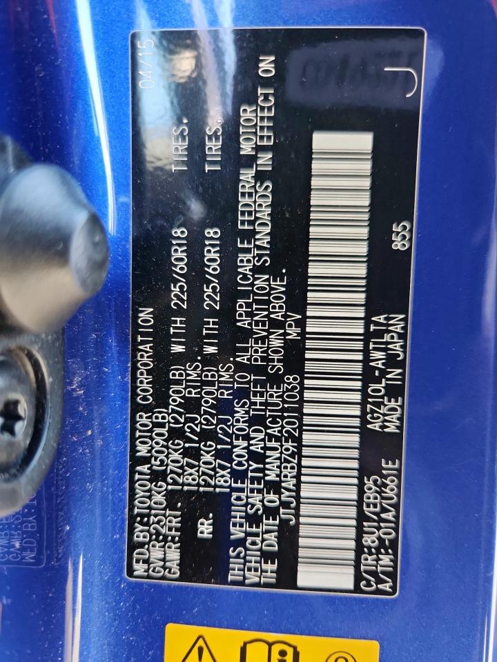 2015 Lexus Nx 200T VIN: JTJYARBZ9F2011038 Lot: 92310855